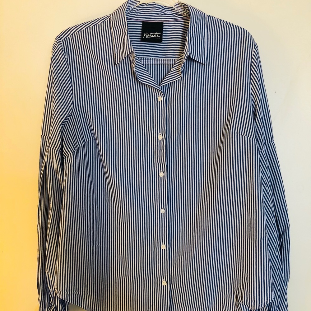 Blue/White Stripe Button Down Shirt